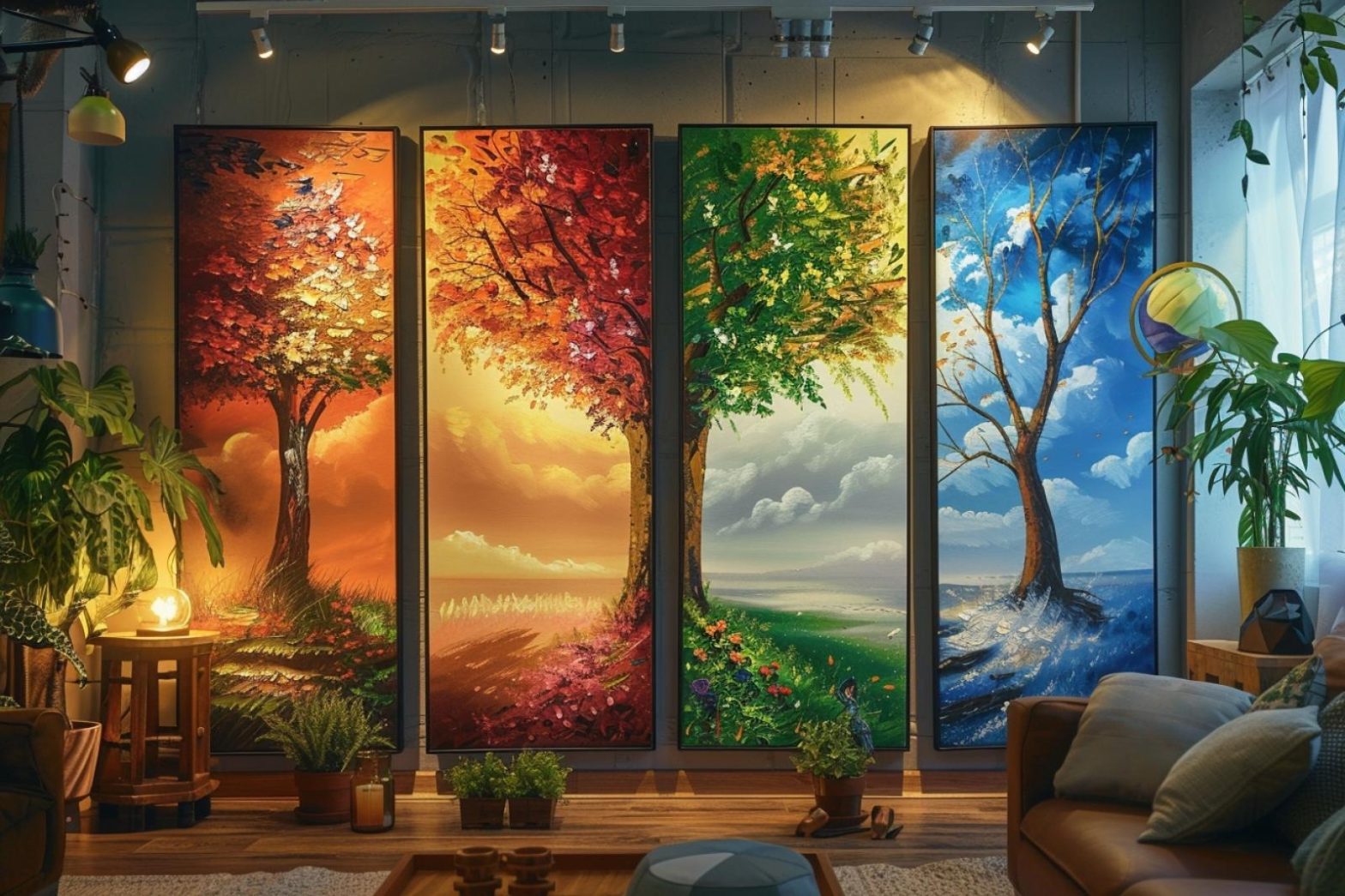 Comment utiliser l&rsquo;art pour capturer l&rsquo;essence des saisons dans votre décoration intérieure
